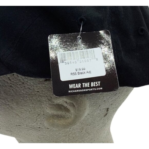 New Richardson State of Ohio Buckeye R55 Black Adjustable Hat Embroidered NWT - Picture 2 of 7